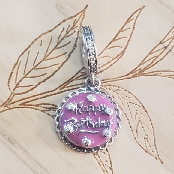 Pandora Pink Birthday Cake Dangle Charm, Authentic - Picture 13 of 13